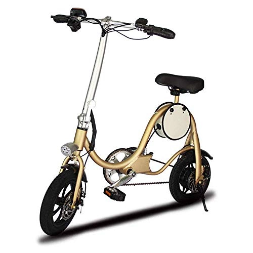 Vélos électriques : MIYNTB Vlo lectrique, Cadre en Alliage D'aluminium Lger Au Lithium Batterie De Voiture Adulte Portable Deux Roues Mini Pdale Voiture lectrique Extrieur Adventur