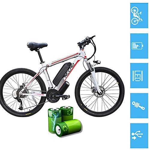 Vélos électriques : MJLXY Vélo de Montagne Électrique, 48V / 10Ah Lithium-ION Batterie Amovible Alliage D'aluminium Pédale pour L'extérieur Cyclisme Voyage Faire des Exercices, B