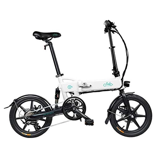 Vélos électriques : MMCC 16"Adultes Pliant Vélo électrique - Portable Ebike Facile à Stocker en Caravane, à la Maison, Bateau, Voiture. (Color : White)