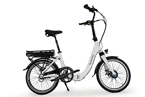 Vélos électriques : Mobilemaster Light Vélo électrique 20 pouces Vélo électrique pliable 19 kg 36 V 80 km (blanc avec capteur de couture)