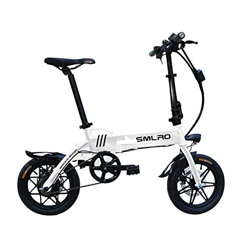 Vélos électriques : MOLINGXUAN VTT électrique, vélos électriques, Pliant Mini Batterie au Lithium, pédales Pure Light vélomoteur 14 Pouces, D