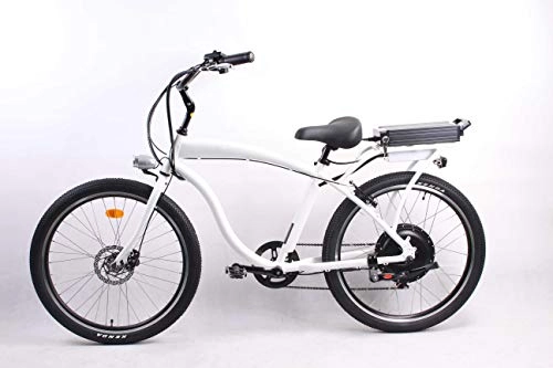 Vélos électriques : movable 500W 48V 10.4AH Vélo Electrique 26'x2.125 Vélo Cruiser 7 Vitesse Dérailleur Shimano Snow Beach eBike Vélo Système de freinage à Disque mécanique