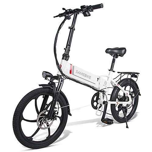 Vélos électriques : MOVIGOR 20" pneus Pliable Vélo électrique, Moteur 350 W, Batterie au Lithium 48V 10, 4Ah, 7 Vitesses, Vélo de Montagne électrique en Alliage d'aluminium