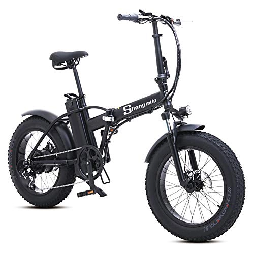 Vélos électriques : MROSW Vélo Électrique 20 Pouces E-Vélo Électrique Vélo Électrique Pliant Motoneige 48V500W Vélo 4, 0 Bike