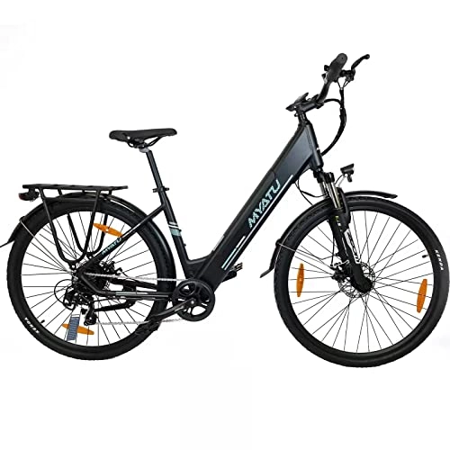 Vélos électriques : MYATU E Bike 28 pouces Vélo électrique Femme Vélo de ville avec Entrée Basse pour Adulte