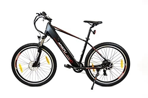 Vélos électriques : MYATU Vélo électrique VTT 27, 5" avec batterie 13 Ah et dérailleur arrière Shimano 7 vitesses
