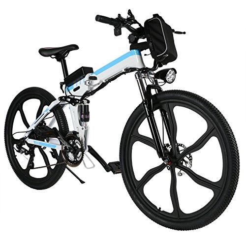 Vélos électriques : mymotto Mode 26 pouces Vlo de Montagne Pliage avec Batterie Lithium-ion VTT Electrique Pedelec Pliable Vitesse Jusqu' 25km / h (Type 4)