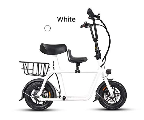 Vélos électriques : Neraon vélo électrique Pliant C15, vélo électrique Rechargeable de 350W pour Adultes avec Batterie au Lithium-ION de 36V 10, 4 Ah(Blanc)