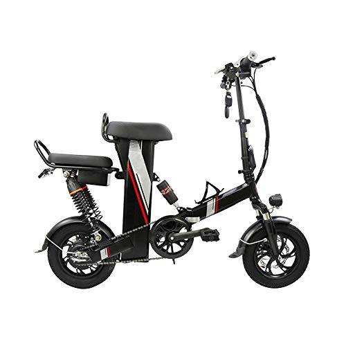 Vélos électriques : NEWBII Vélo électrique Assistance Pliable Moteur Silencieux 48V 400W Absorption Chocs Multiples Batterie Au Lithium-ION Charge Courte Frein Disque Affichage La Vitesse par LCD, Black-48V15A