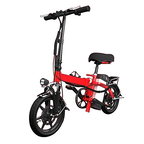 Vélos électriques : NEWBII Vélo électrique Repliage Rapide Absorption Chocs Multiples Vitesse Croisière Fixe Moteur Silencieux 48V 250W Batterie Lithium-ION à Charge Courte, Red-48V12A