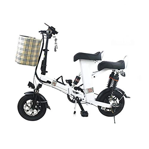 Vélos électriques : NEWBII Vélo électrique à Assistance Pliable Moteur Silencieux 48V 400W Absorption Chocs Multiples Batterie Au Lithium-ION Frein Disque Affichage La Vitesse par LCD, White-48V8A