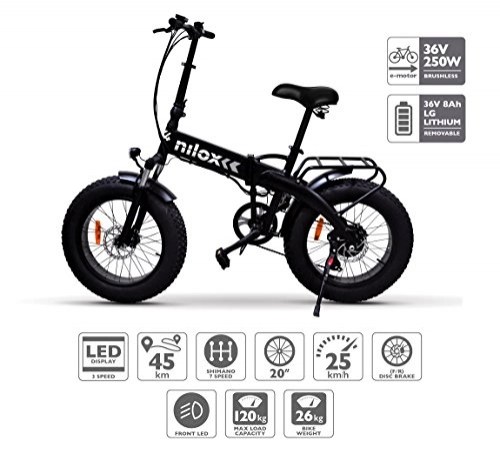 Vélos électriques : Nilox E Bike X4, Vélo Électrique Mixte Adulte, Noir