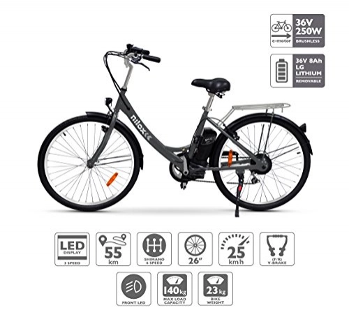 Vélos électriques : Nilox E Bike X5, Vélo Électrique Mixte Adulte, Noir