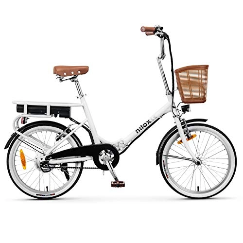 Vélos électriques : Nilox eBike J1 Mixte Adulte, White, Medium