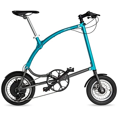 Vélos électriques : Ossby Courbe Vélo Pliant électrique Unisexe, Adulte, Turquoise, Tamaño único