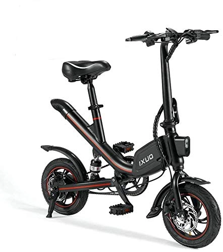 Vélos électriques : OUXI V1 Vélo électrique pour adultes, vélo pliable avec batterie de 350 W 6, 6 Ah 36 V 12" léger pour homme Fitness de ville en plein air pénible Noir