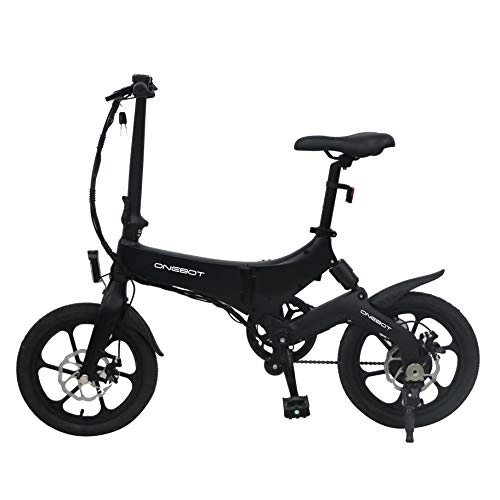 Vélos électriques : OUYAWEI for Vélo à Vitesse Variable Pliable vélo électrique ONEBOT S6 Ville E-vélo 250W Moteur 6.4Ah Batterie Max 25Km / h Charge Max 120kg Noir