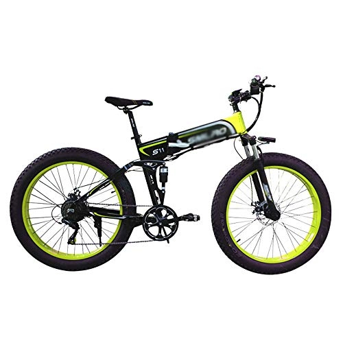 Vélos électriques : PHASFBJ Vélo Pliable électrique, Gros Pneu de Vélo VTT électriques 26'' 350W 48V GBatterie au Lithium 10Ah 7 Vitesses E-Bike Vélo de Montagne Pliant pour Adulte, #2, 36V10AH