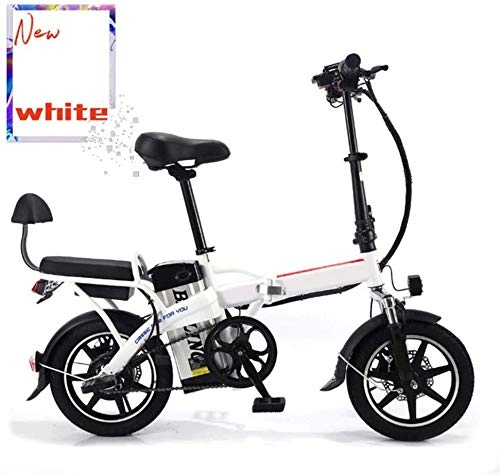 Vélos électriques : Pliant Vlo lectrique avec Grande Amovible Capacit 48V 22Ah Lithium-ION, 14 Pouces LED Ebike Bike Light 3 Modes D'quitation