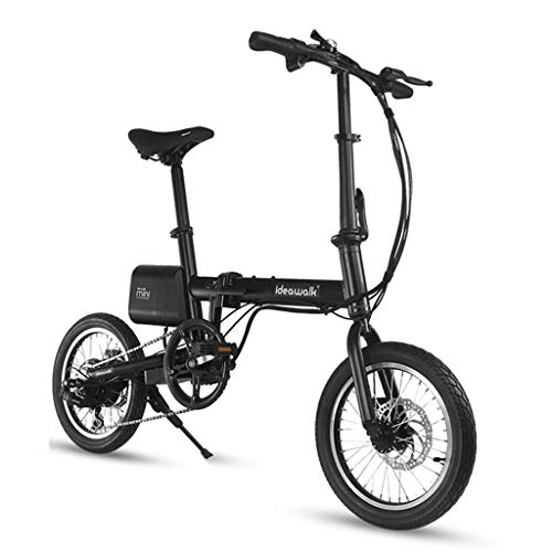 Vélos électriques : Pocket bikes sportives Vlo lectrique Pliant Voiture lectrique 12 Pouces Roue Longue Plage de croisire vhicule lectrique (Color : Black, Size : 70km)