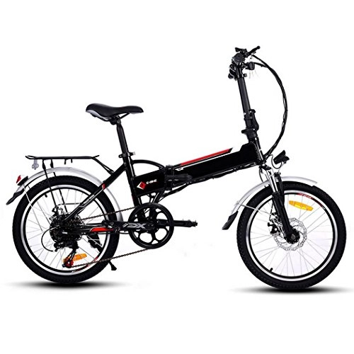 Vélos électriques : Profun Vélo de Montagne électrique Pliant Roues de 20 / 26 Pouces Batterie Lithium-ION Grande Capacité (250 36V 8Ah) Suspension Complète Premium et équipement Shimano (Type 2 Noir)