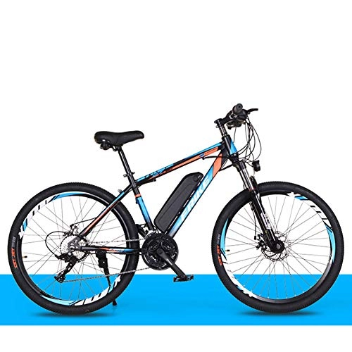 Vélos électriques : QININQ Vélo Électrique Adulte Vélo de Montagne 26 Pouces avec Moteur 250W, Batterie 36V / 10Ah Amovible / Engrenages 21 Vitesses / Vitesse Maximum 30km / h / Kilométrage de Recharge Jusqu'à 50km