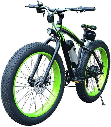 Vélos électriques : Qinmo Vlo lectrique, vlo lectrique, 36V / 350W VTT 26 * 4Inch Bikes Fat Tire 7 Vitesses eBikes for Adultes avec Batterie 10Ah