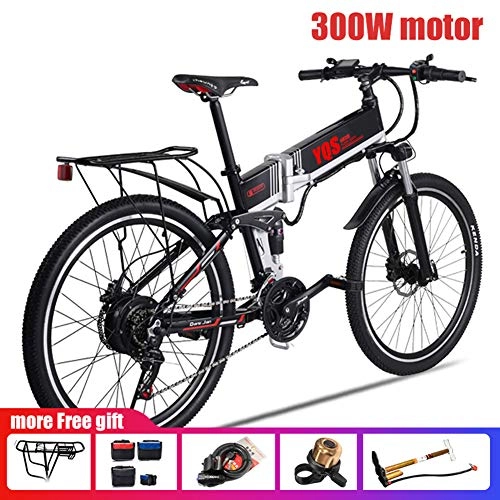 Vélos électriques : Qnlly Vlo lectrique 350W / 500W 110KM 21 Vitesses Batterie ebike lectrique 26inch Off BOAD lectrique vlo Bicicleta, 300w40km