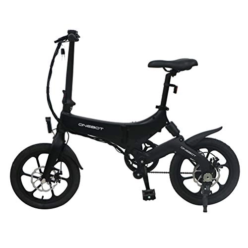 Vélos électriques : QoLeya ONEBOT S6 Ebike, 16-inch Tires Portable Folding Electric Bike for Adults with 250W 6.4 Ah Lithium Battery, City Bicycle Max Speed 25 km / h, Black