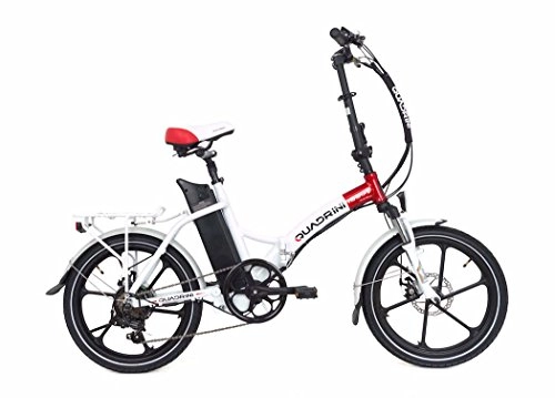 Vélos électriques : QUADRINI Vélo électrique, vélo électrique Pliable, modèle MINIMAX, Shimano, Batterie Lithium-ION 36V 10Ah (360Wh), Moteur: arrière 350W 36V 8FUN Brand