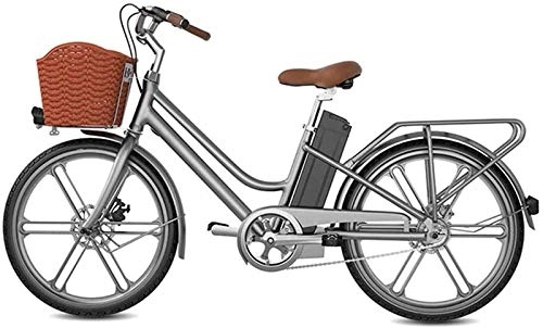 Vélos électriques : RDJM VTT Electrique, 24 « » Adult e-vélo, vélo électrique for Femme Cadre en Alliage d'aluminium Amovible 36V 10Ah Grande capacité de la Batterie Lithium-ION 250W Selle réglable (Color : Black)