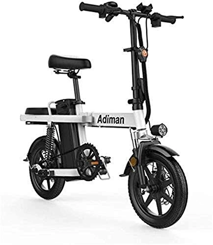 Vélos électriques : RDJM Vtt electrique Vélos électriques rapides for adultes 14 pouces pliant vélo électrique de la batterie au lithium 8Ah vélo électrique Lumière de conduite adulte Batterie amovible en alliage d'alumi