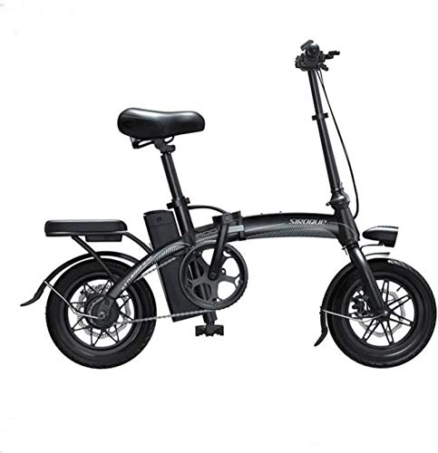 Vélos électriques : RDJM Vélo électrique, Vélos électriques Rapides for Adultes Portable et Facile à Ranger au Lithium-ION Batterie Moteur et Silencieux Pouce d'accélérateur avec écran LCD Vitesse (Color : Black)
