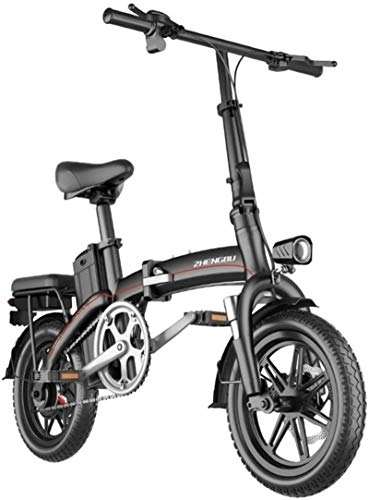 Vélos électriques : RDJM Vélo électrique, Vélos électriques Rapides for Adultes Portable Facile à Ranger, 14" Vélo électrique / Commute Ebike avec Conversion de fréquence à Grande Vitesse du Moteur, 48V 8Ah Batterie