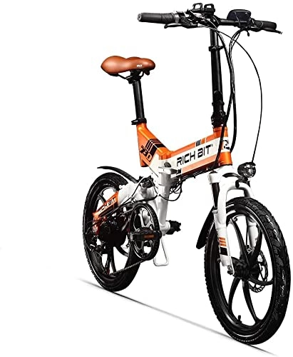 Vélos électriques : RICH BIT RT730 20'' vélo électriques Pliable, Velo Ville femmehh Adulte, Shimano 7 Vitesses, 3 Modes de Conduite Charge maximale:120kg Noir