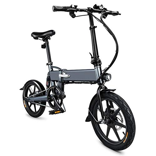 Vélos électriques : RPHP Vélo électrique pliable trois modes de conduite 250W moteur e vélo 40KM gamme vélo électrique, Vitesse variable D2 noire (100 km).