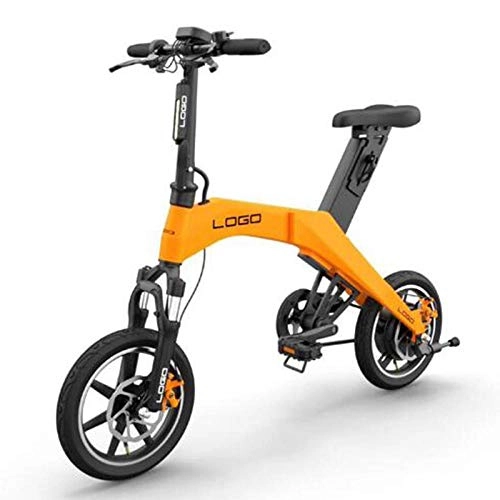 Vélos électriques : RPHPMini vlo lectrique pour Adulte 14 Pouces Deux Roues vlo lectrique 350W 36V E vlo Pliable Scooter lectrique Noir / Rouge / Orange-Orange