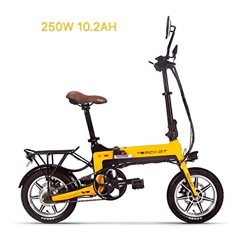 Vélos électriques : RUILIHENG eBike_RICHBIT RLH 619 Vélo Pliant Électrique 250W 10.2AH Cruiser ebike (Yellow)