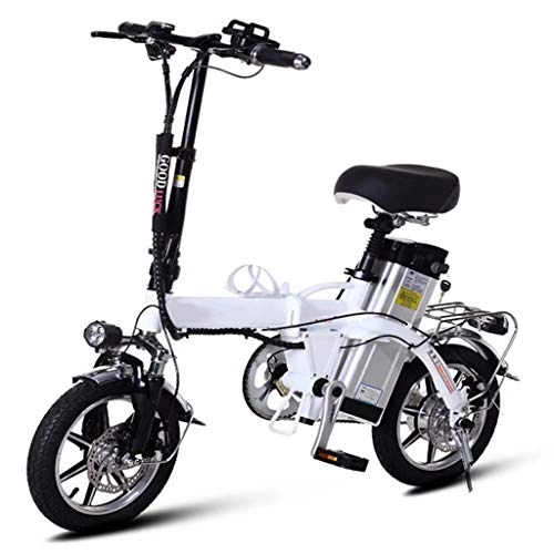 Vélos électriques : RZBB Ebike Pliable avec Batterie 350W 48V / 10Ah, Vélo Électrique Pliable De 14 Pouces pour Adulte, Vélo Pliant Électrique avec Pédales De Vélo, Jusqu'À 40 Km / H