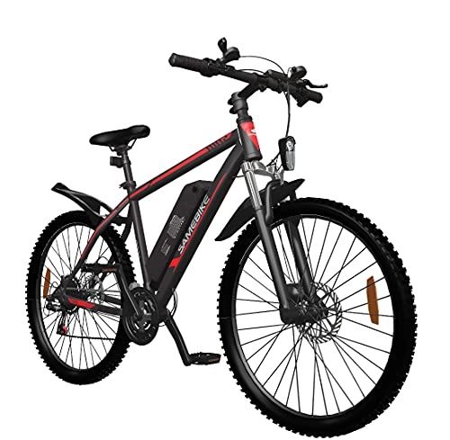 Vélos électriques : SAMEBIKE SY26 Vélos électriques avec Batterie 350W 10AH Vélos de Montagne électriques 26 Pouces pour Adultes (Noir)
