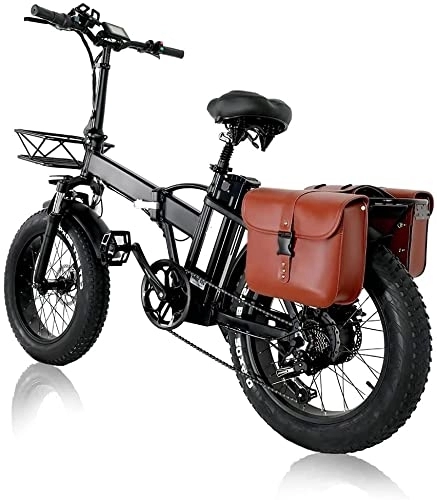 Vélos électriques : SAWOO Bicicleta eléctrica 4.0 Fat Bike Neumático 20 pulgadas Fat Bike Bicicleta eléctrica plegable 15ah Batería de litio Bicicleta eléctrica Ebike EU Stock