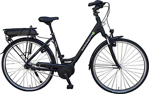 Vélos électriques : SAXONETTE Mixte - Adulte Urbano Plus Vélo électrique Pedelec avec Bosch Active Line, Magura HS11 Freins hydrauliques sur Jante (Cadre 50 cm), Noir Mat, Taille Unique
