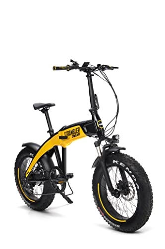 Vélos électriques : Scrambler Ducati Bike SCR-E Vélo électrique assisté avec Roues Fat Unisexe Adulte, Jaune et Noir, Taille Unique