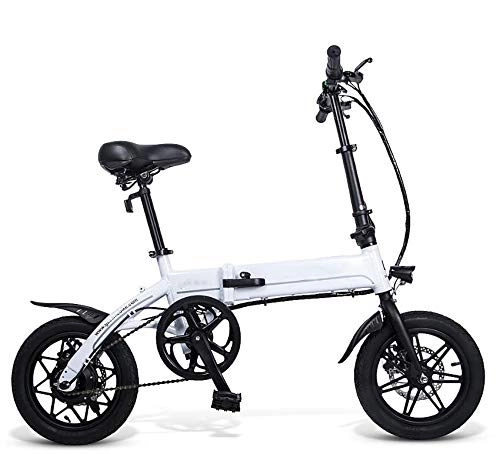 Vélos électriques : SHIJING 14 Pouces Pliant vélo électrique d'alimentation électrique d'assistance vélo E-Bike Scooter 250W Moteur