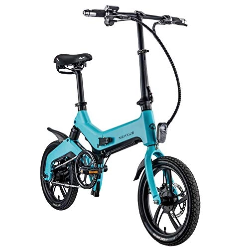 Vélos électriques : SHIJING 16 Pouces de vélo électrique Pliant Batterie en Alliage d'aluminium de vélo électrique au Lithium Scooter électrique Adulte d'entraînement vélo électrique, 4