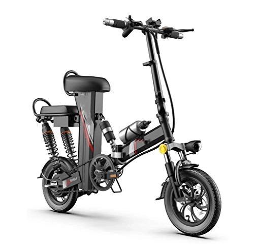 Vélos électriques : SHIJING Vélo électrique Pliable Petit Mini-Voyage Batterie au Lithium de Batterie de Voiture Rouler Scooter