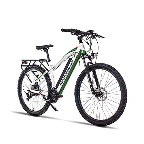 Vélos électriques : SHJR Vélo de Montagne électrique Adulte de Haute qualité, vélo électrique Hors Route, avec Freins à Disque hydraulique arrière Avant 27, 5 Pouces, B