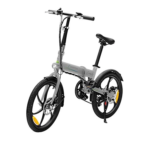 Vélos électriques : SmartGyro Ebike Crosscity Silver Vélo électrique Urbain, Roues 20", Assistance au pédalage, Batterie Amovible au Lithium 36 V 4, 4 mAh, Frein à Disque, 6 Vitesses Shimano, autonomie 30-50 km