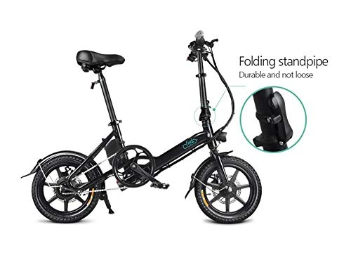 Vélos électriques : smileyshy FIIDO D3 Ebike - Vlo de Ville avec vlo lectrique Pliant lectrique 14 Pouces avec Phare LED, Batterie Lithium-ION 7, 8 Ah vlo lectrique Pliant avec Frein Disque, jusqu' 25 km / h