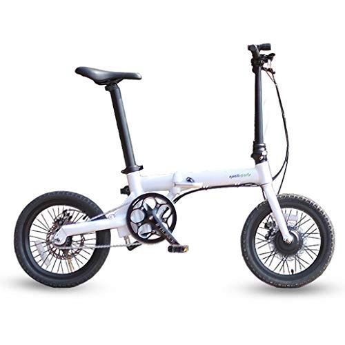 Vélos électriques : SNDDC Vélo électrique Trois Modes de Conduite Moteur d'Ebike 250W 25Km / H 25-40KM Gamme E vélo 16 Pouces vélo vélo électrique, Blanc, 16inch